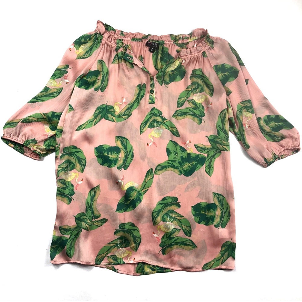 The Webster Miami Birds of Paradise Chiffon Top S